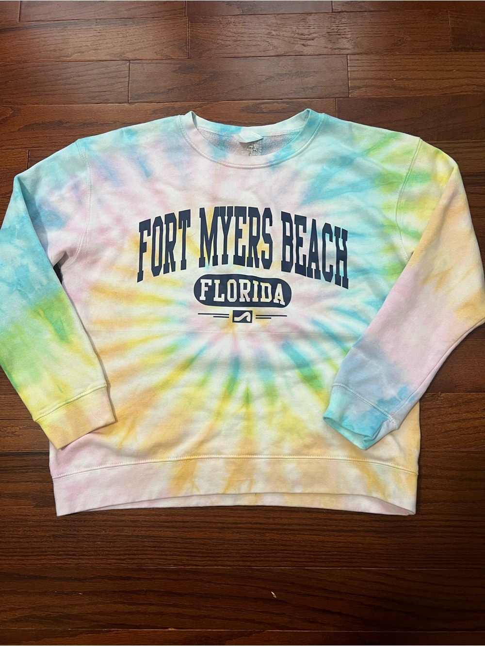 Fort Myers Beach Tie-Dye Crewneck Sweatshirt - Pastel Multi
